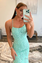 Pink Mermaid Long Prom Dress with Appliques