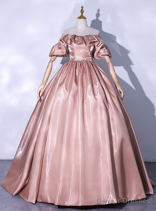 Pink Off the Shoulder Puff Sleeve Quinceanera Dress Main image