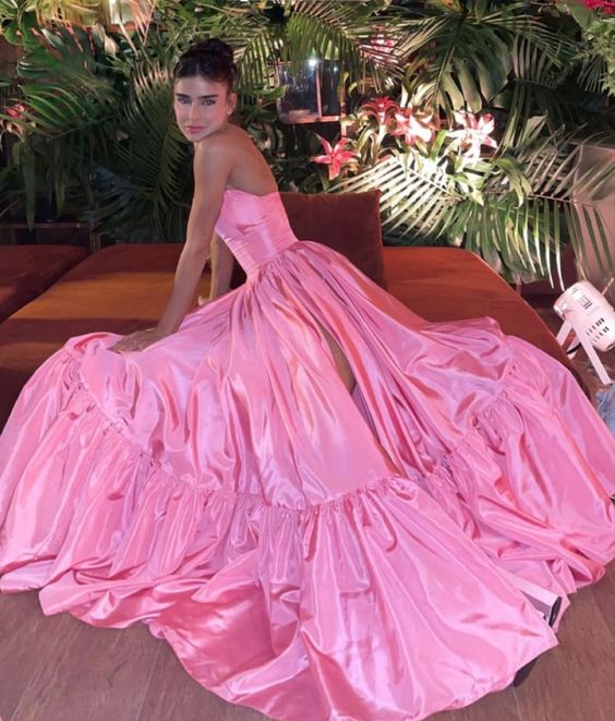 Pink Prom Dress Women Sexy Dress Elegant Party Dress Secondary image