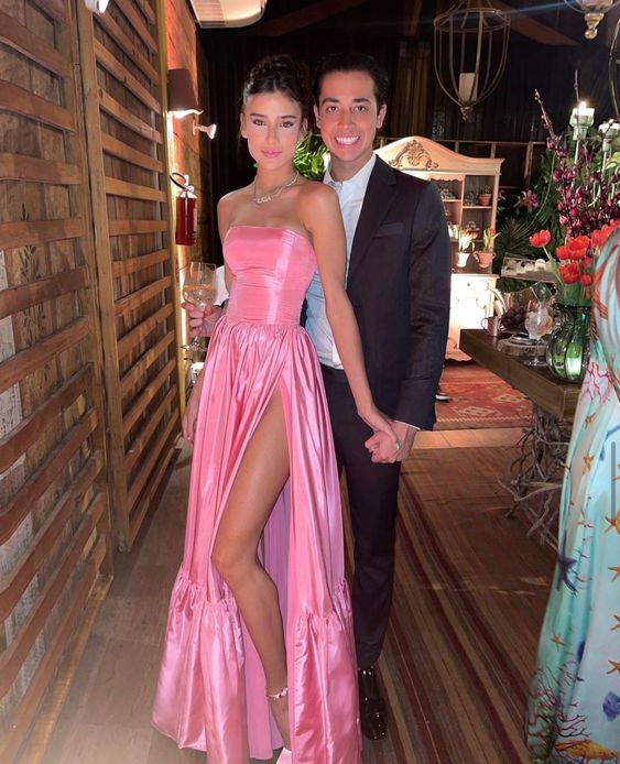 Pink Prom Dress Women Sexy Dress Elegant Party Dress