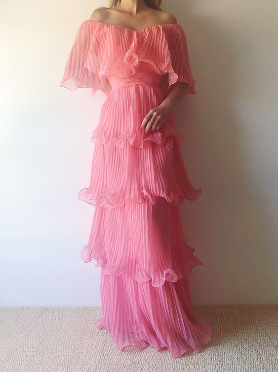 Pink Prom Dress Women Sexy Dress Elegant Party Dress