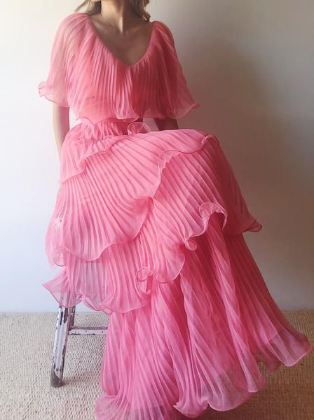 Pink Prom Dress Women Sexy Dress Elegant Party Dress
