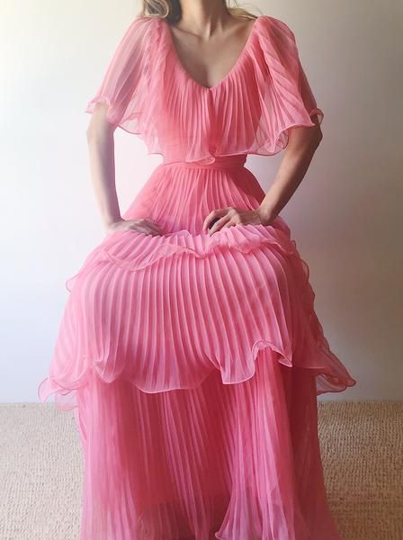 Pink Prom Dress Women Sexy Dress Elegant Party Dress