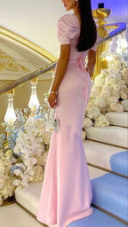 Pink Prom Dress Women Formal Party Evening Gown