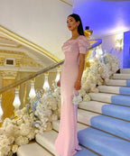 Pink Prom Dress Women Formal Party Evening Gown