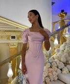 Pink Prom Dress Women Formal Party Evening Gown