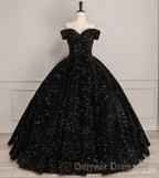 Pink Quinceanera Dress Sequin Off The Shoulder Ball Gown Dress