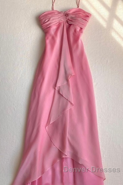 Pink Sheath Long Prom Dress Sweet Formal Party Dress