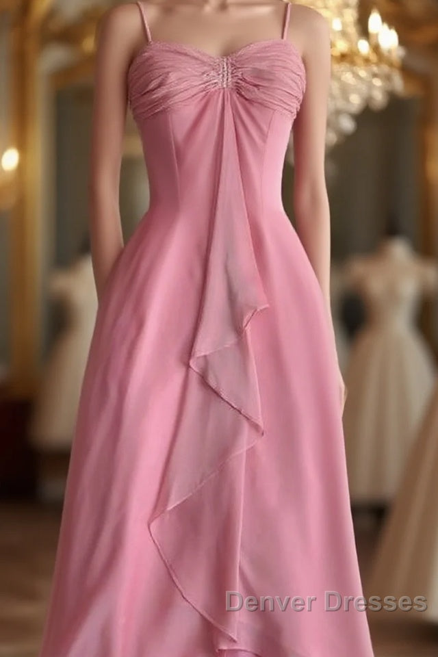Pink Sheath Long Prom Dress Sweet Formal Party Dress
