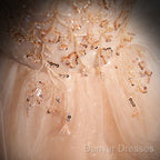Pink Shiny Tulle Sweetheart Long Layers Party Dress, A-Line Pink Tulle Formal Dress Prom Dress