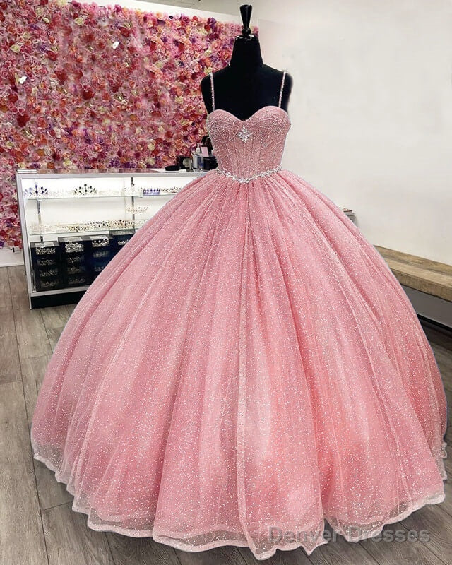 Pink Sparkly Ball Gown Corset Dress Main image