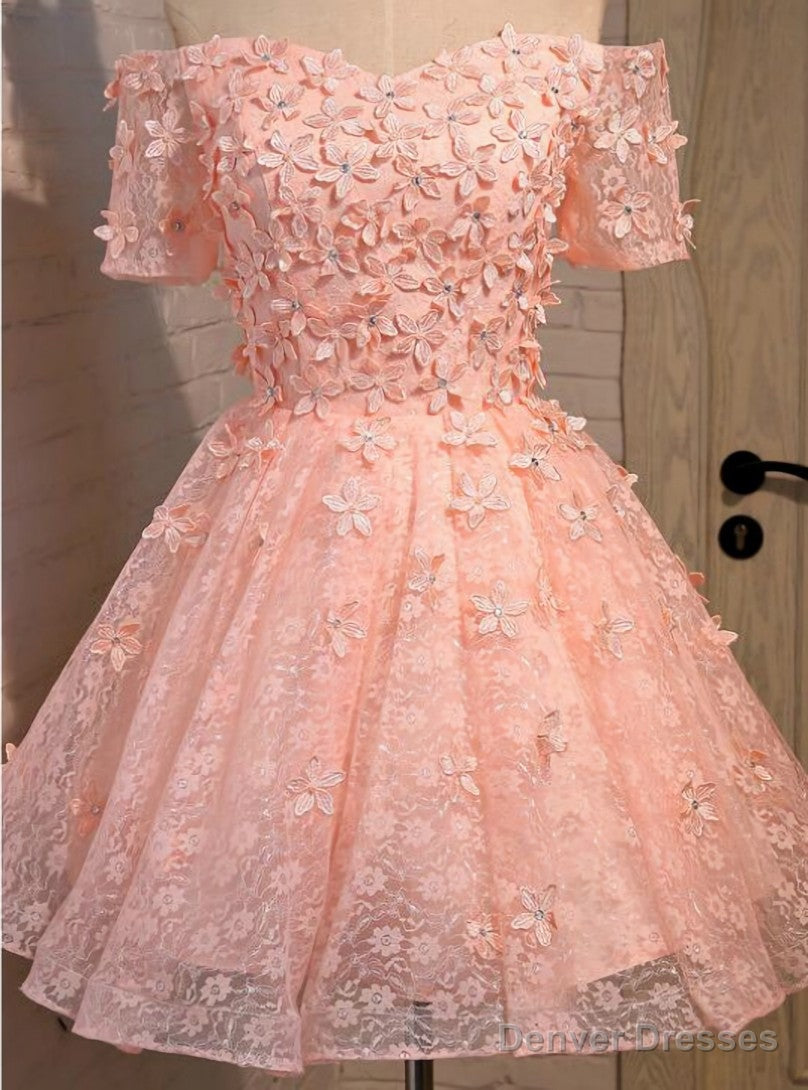 Pink Tulle Appliques Off The Shoulder Dress Main image