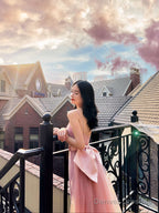 Pink Tulle Long Formal Dress Party Dress, Pink Tulle And Satin Prom Dress