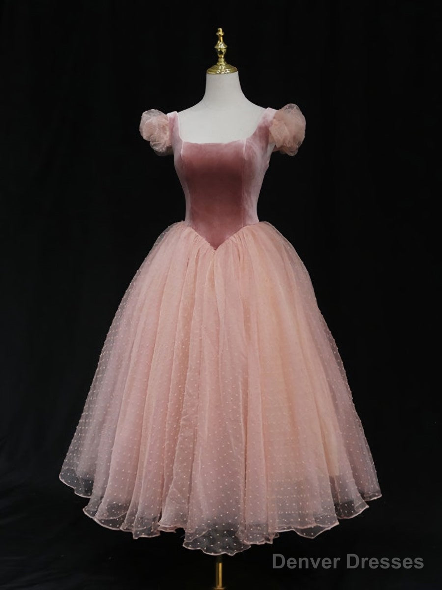 Pink tulle short prom dress pink tulle homecoming dress Secondary image