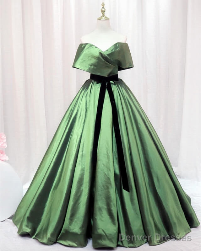 Poofy Satin Off The Shoulder Dress Main image
