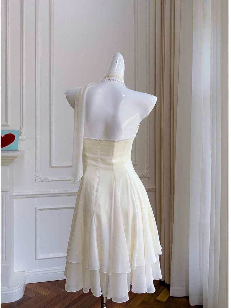 Pretty A Line Halter Chiffon Short 8Th Grade Homecoming Dress Summer Middle School Hoco Dress Cocktail Dress Birthday Outfits