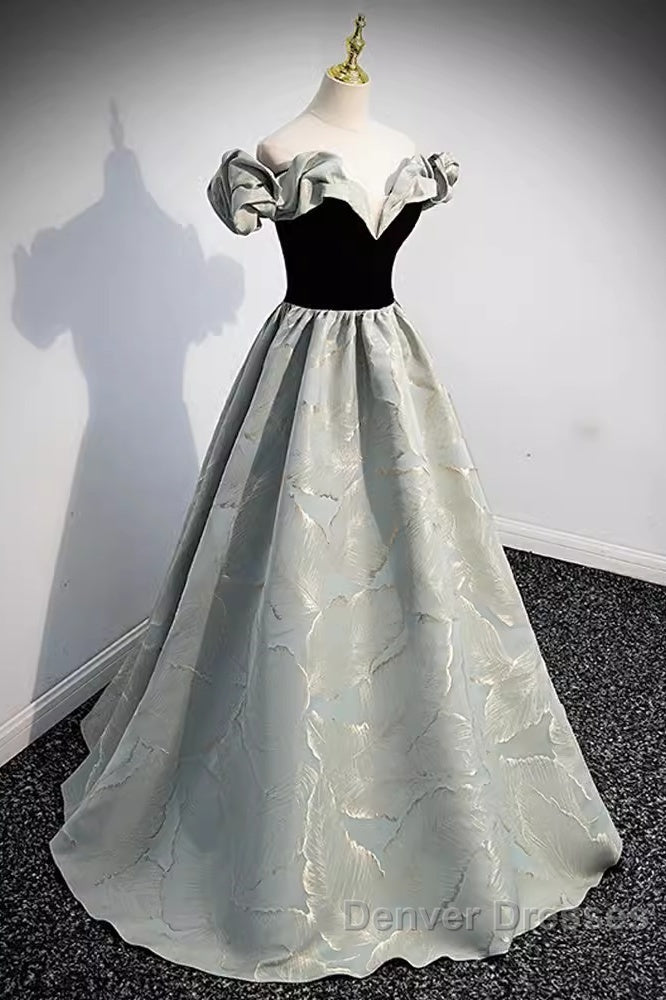 Pretty A Line Off The Shoulder Satin Long Evening Party Dress Prom Dress