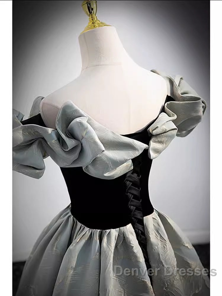 Pretty A Line Off The Shoulder Satin Long Evening Party Dress Prom Dress