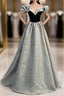 Pretty A Line Off The Shoulder Satin Long Evening Party Dress Prom Dress