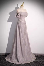 Pretty A Line Square Neckline Sleeveless Long Evening Party Dress Pink Prom Dress