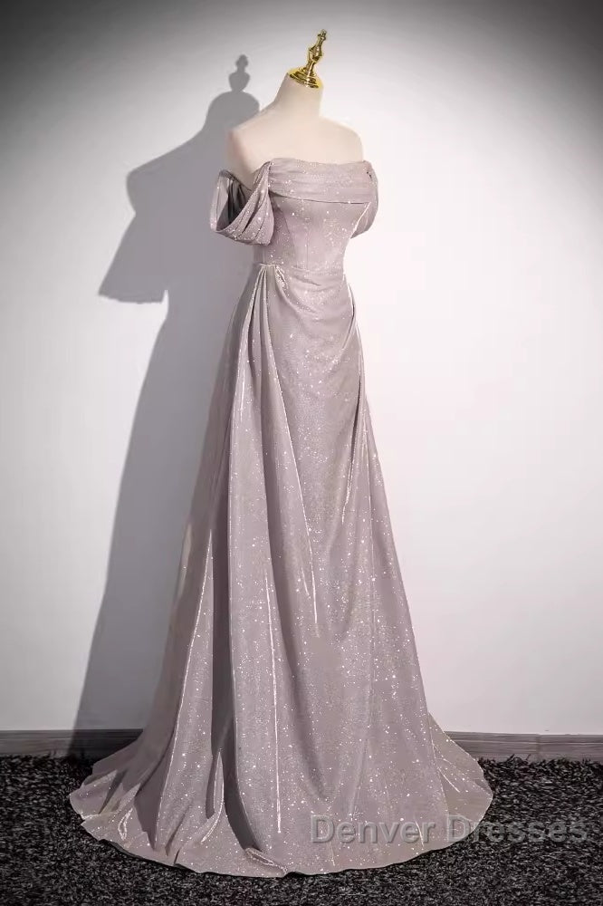 Pretty A Line Square Neckline Sleeveless Long Evening Party Dress Pink Prom Dress