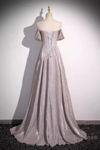 Pretty A Line Square Neckline Sleeveless Long Evening Party Dress Pink Prom Dress