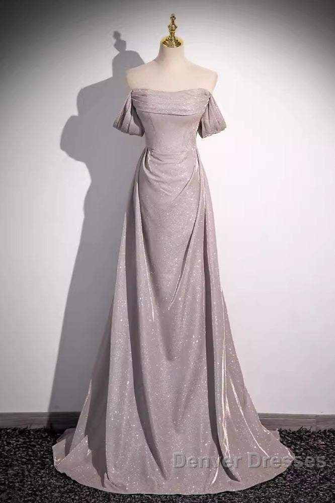 Pretty A Line Square Neckline Sleeveless Long Evening Party Dress Pink Prom Dress