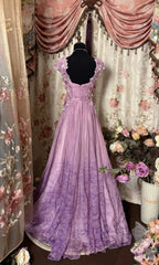 Pretty A Line Sweetheart Neckline Long Tulle Lilac Party Dress Prom Dress