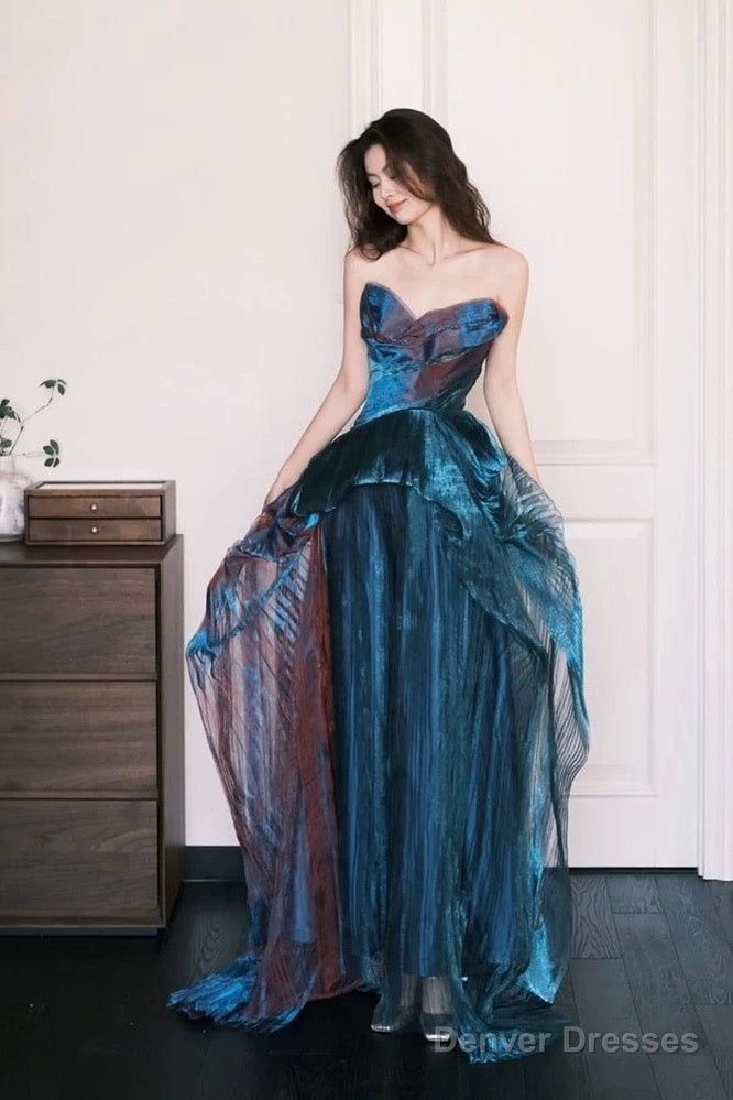 Pretty A Line Sweetheart Ruffles Long Evening Dress Prom Dresses Main image