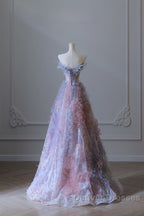 Pretty A Line Sweetheart Tulle Long Prom Dress Evening Gowns
