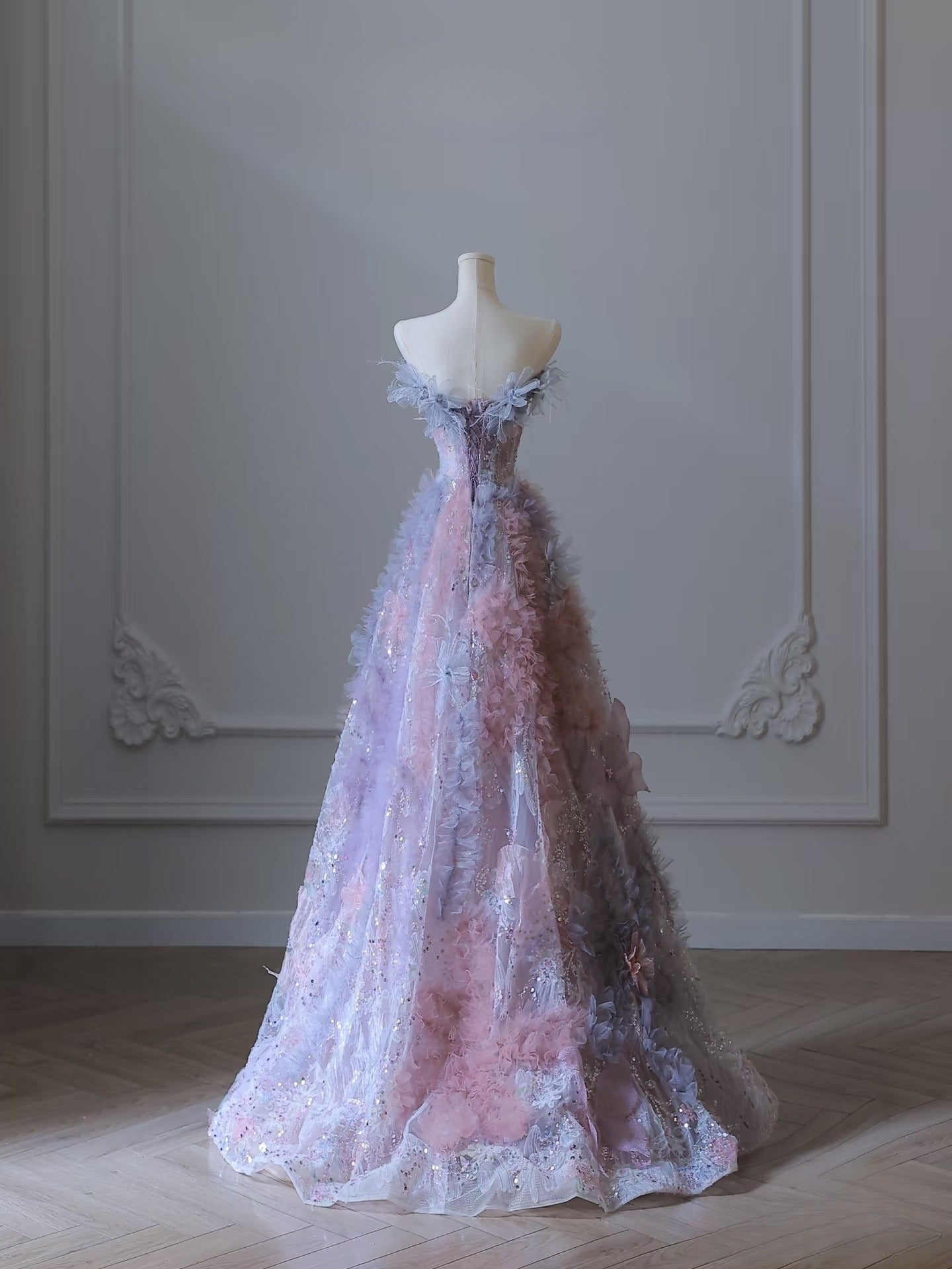 Pretty A Line Sweetheart Tulle Long Prom Dress Evening Gowns