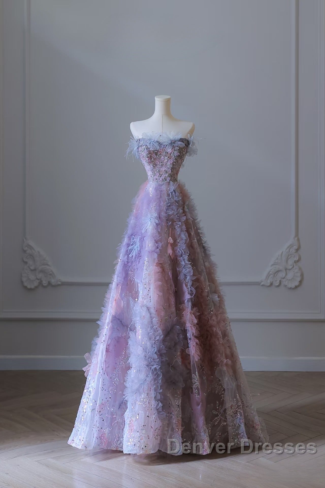 Pretty A Line Sweetheart Tulle Long Prom Dress Evening Gowns