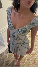 Pretty A Line V Neck Gray Chiffon Formal 8Th Grade Homecoming Dress Summer Middle School Hoco Dress 18Th Birthday Outfits
