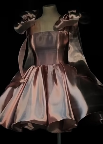 Pretty Ball Gown Spaghetti Straps Pink Satin Short Mini Formal 8Th Grade Homecoming Dress Summer Middle School Hoco Dress Birthday Outfits Secondary image