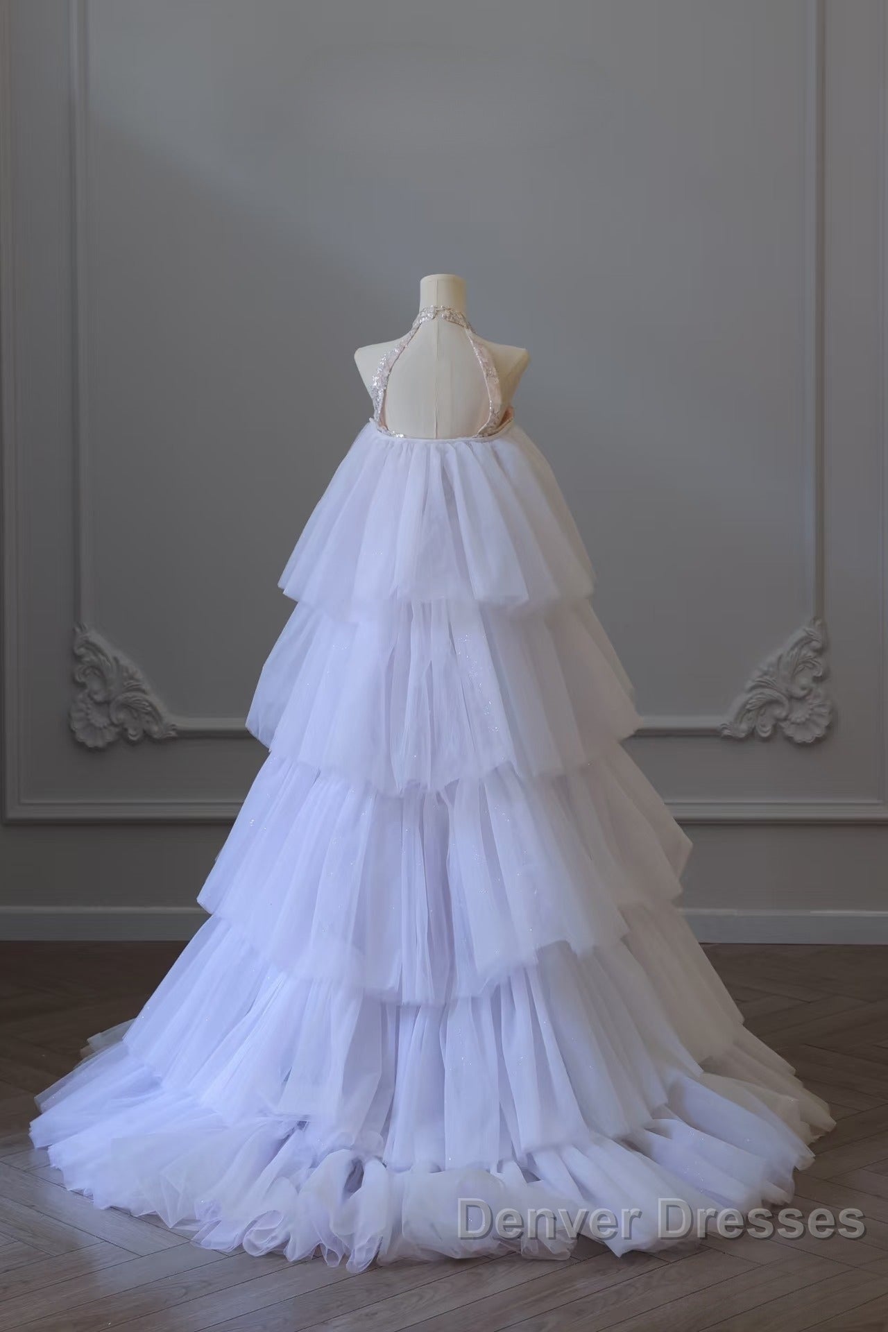 Pretty Mermaid High Neckline Sequin Beads Long Prom Dress Formal Evening Dress