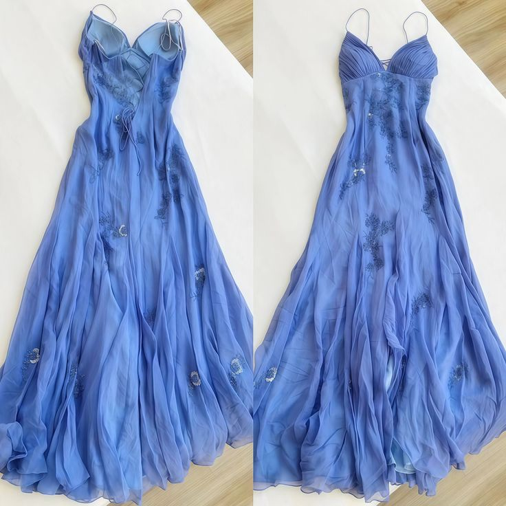 Pretty Mermaid Spaghetti Straps Lilac Long Prom Dress Party Dress