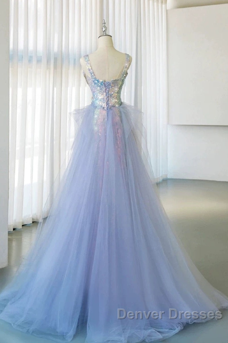 Pretty Mermaid Square Neckline Sequin Long Evening Dress Prom Dress Secondary image