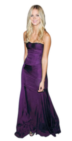 Pretty Mermaid Strapless Navy Blue Prom Dress With Ruffle Long Evening Party Dress