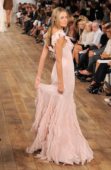 Pretty Mermaid V Neckline Long Chiffon Prom Dress Evening Dress