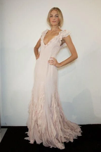 Pretty Mermaid V Neckline Long Chiffon Prom Dress Evening Dress