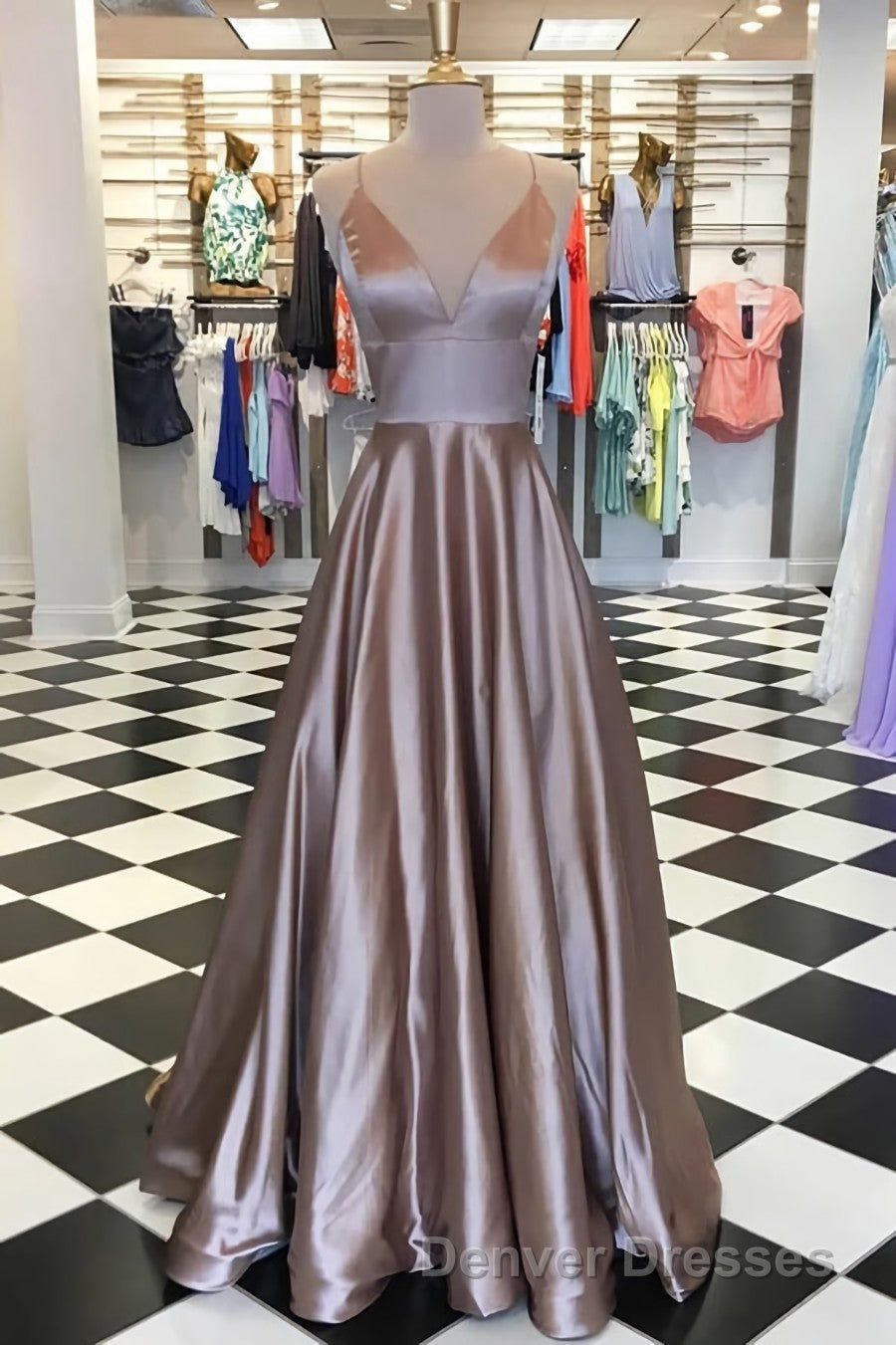 Pretty Royal Blue A-line Spaghetti Straps Prom Dress, Evening Dress Secondary image