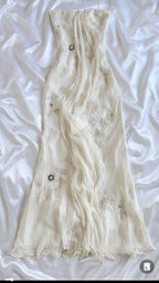 Pretty Sheath Halter Sleeveless Ivory Chiffon Prom Dress Long Evening Dress