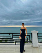 Pretty Sheath Off The Shoulder Black Long Prom Dress Party Dress
