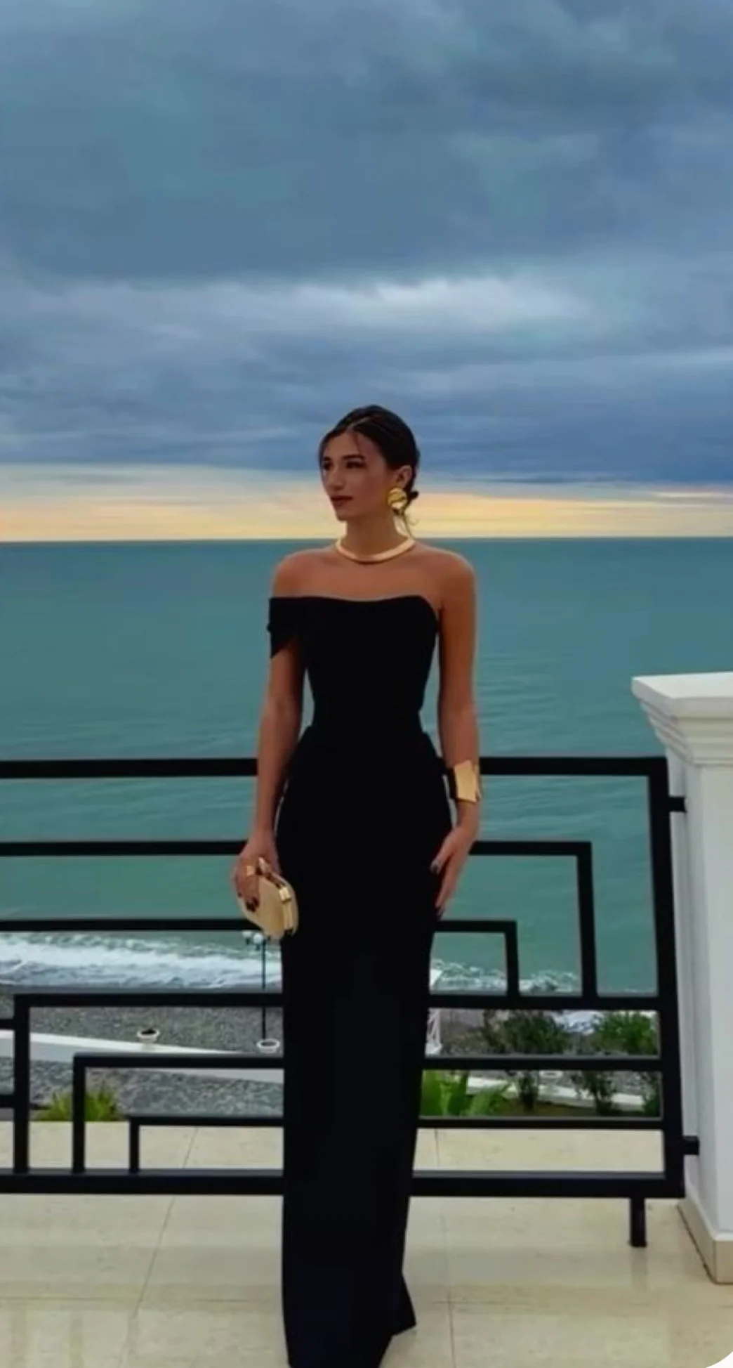 Pretty Sheath Off The Shoulder Black Long Prom Dress Party Dress