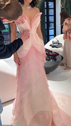 Pretty Sheath Sweetheart Floral Ombre Pink Tulle Sleeveless Evening Prom Dress