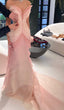 Pretty Sheath Sweetheart Floral Ombre Pink Tulle Sleeveless Evening Prom Dress