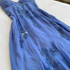 Pretty Spaghetti Straps V-Neck Beaded Backless Prom Dress Party Dress