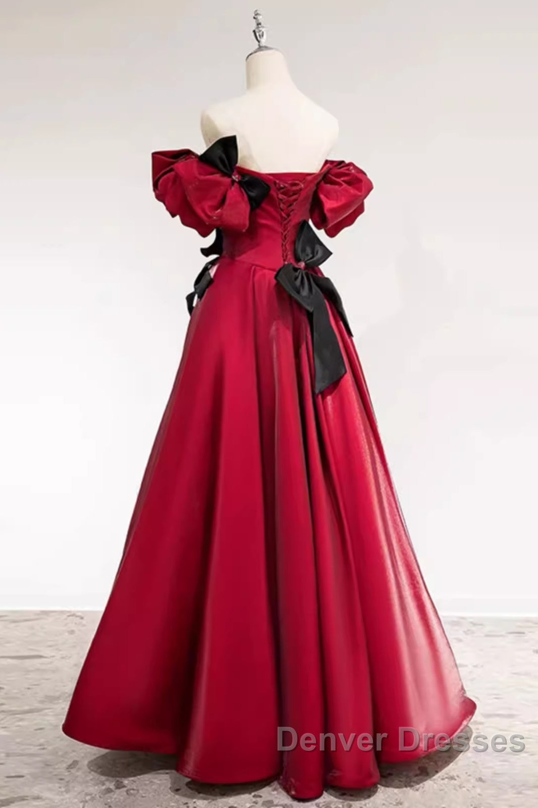 Princess A Line Off The Shoulder Party Dress Red Prom Dress