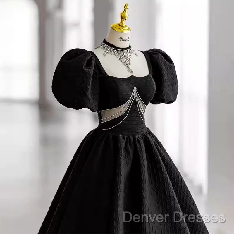 Princess Ball Gown Black Lace Long Prom Dress Secondary image