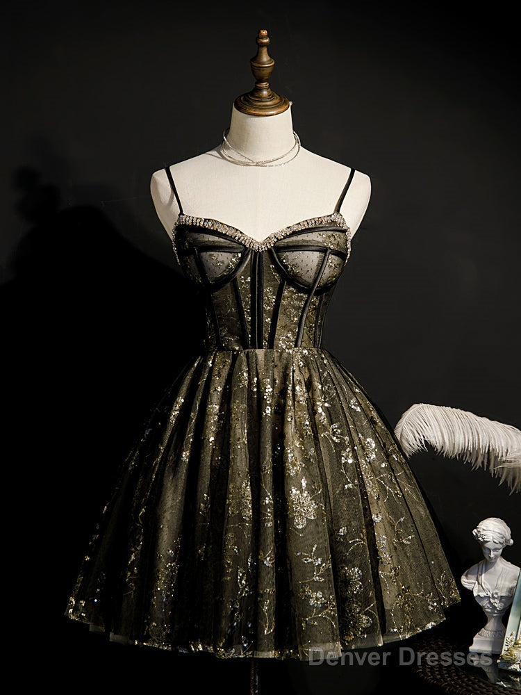 Princess Black Hoco Dress Short Homecoming Dresses Main image